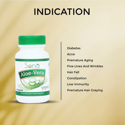 Sona Aloe Vera Extract 60 Capsules (Pack of 2)