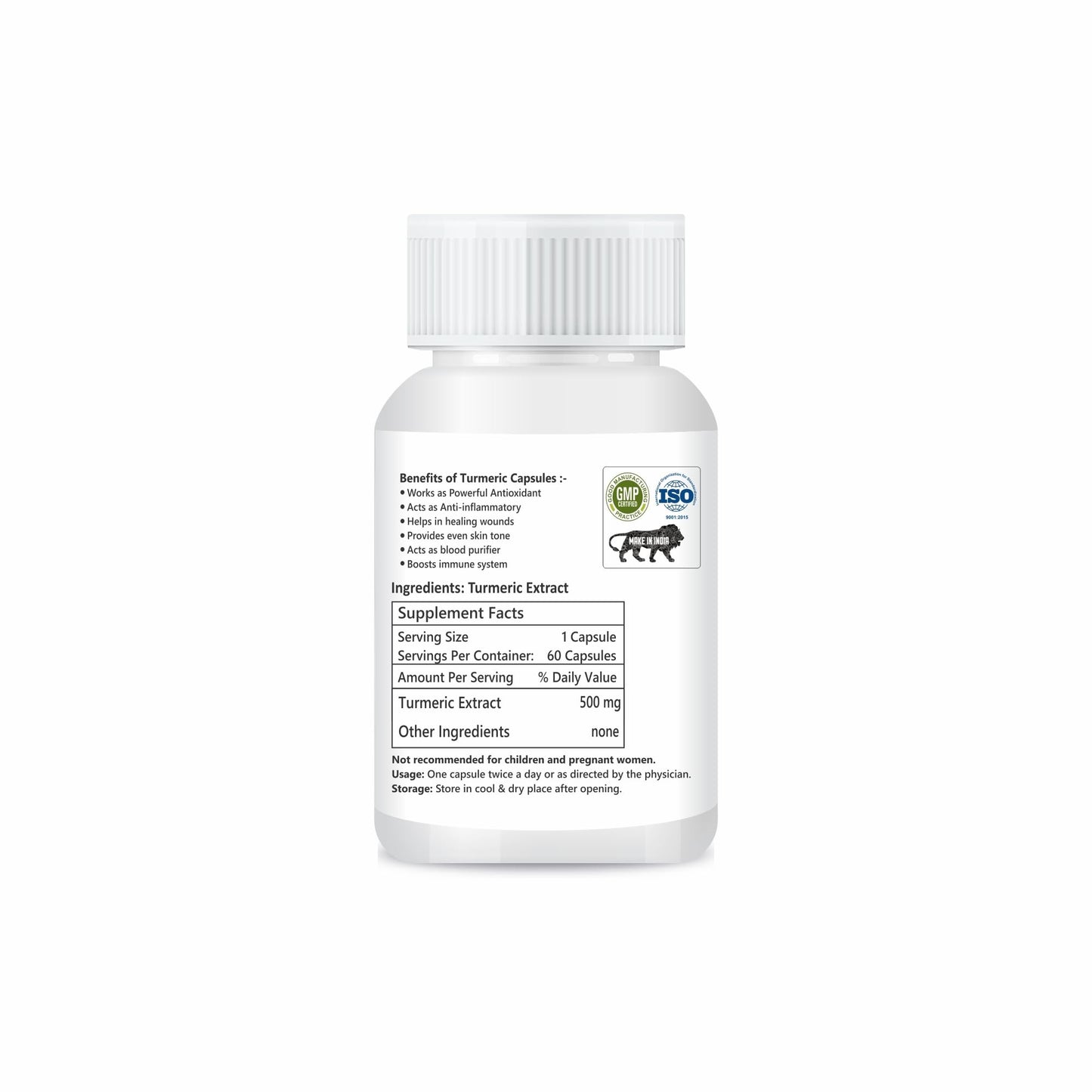 Zindagi Turmeric Extract Capsules With Curcumin | Maintain Healthy Joints |Powerful Antioxidant | 60 Capsules |Pack of 3