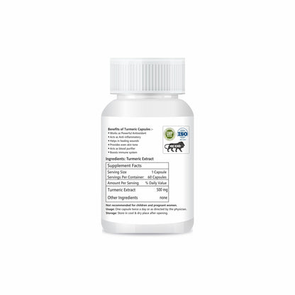 Zindagi Turmeric Extract Capsules With Curcumin | Maintain Healthy Joints |Powerful Antioxidant | 60 Capsules |Pack of 3