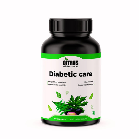 CITRUS NUTRACEUTICAL Diabetic Care Capsule With Karela Jamun Neem and Fenugreek for Manage blood sugar level and metabolism - 60 Capsules