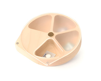 URBAN AURRA Wooden Pill Organizer Medicine Holder Tablet Box Pill Case Weekly Pill Box Round Pill Dispenser with Rotating Lid Compartment Storage Vitamin Supplement Container Health Care Organizer (2)
