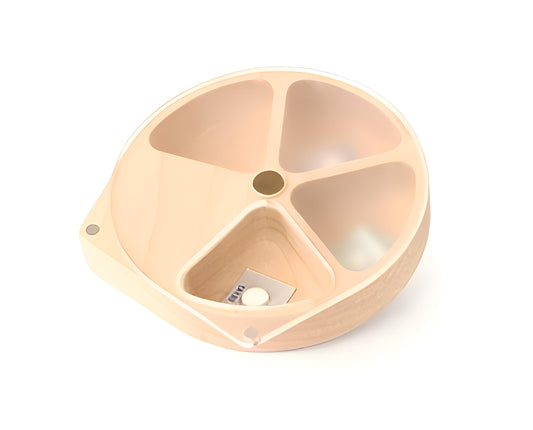 URBAN AURRA Wooden Pill Organizer Medicine Holder Tablet Box Pill Case Weekly Pill Box Round Pill Dispenser with Rotating Lid Compartment Storage Vitamin Supplement Container Health Care Organizer (2)