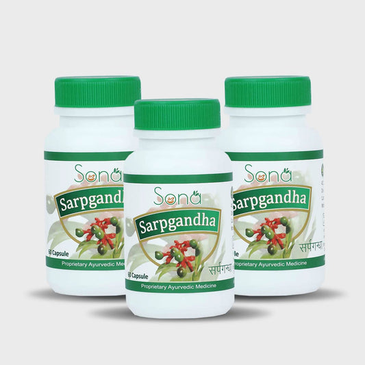 Sona Health Care Sarpagandha Capsules (Pack of 3)