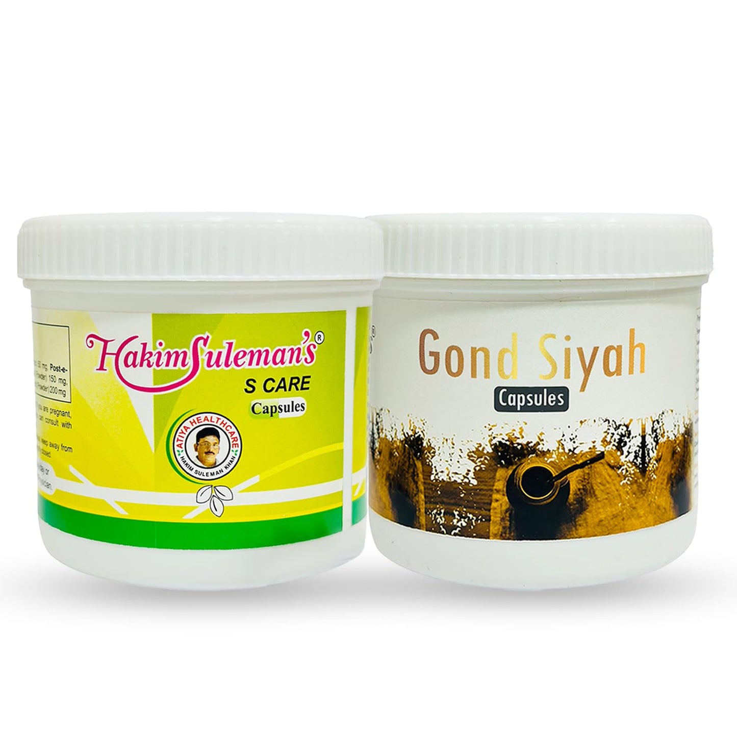 Hakim Suleman's S Care and Gond Siyah Capsule Combo Pack | Herbal Wellness Pair | Everyday Care Value Combo