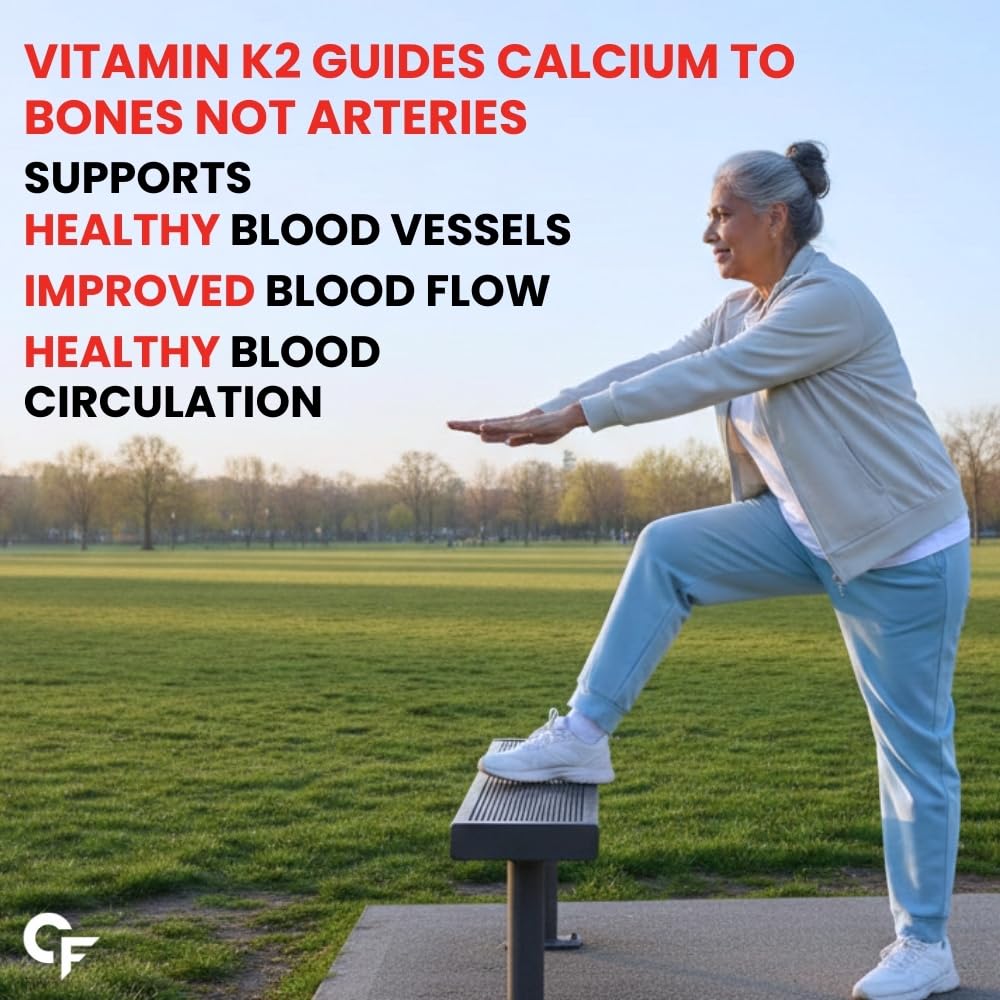Carbamide Forte Vitamin K2 MK7 55 mcg | MK7 Form for Better Calcium Utilization | Vitamin K2 Supplement To Support Strong Bones & Heart Health for Men & Women | 120 Vegetarian Tablets