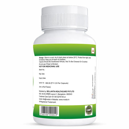 Nveda Omega 3 Fish Oil 1000mg with 180mg EPA & 120mg DHA | Supports Heart, Brain, Eye & Joint Health | Omega-3 Fatty Acid Supplement for Men & Women | 60 Capsules