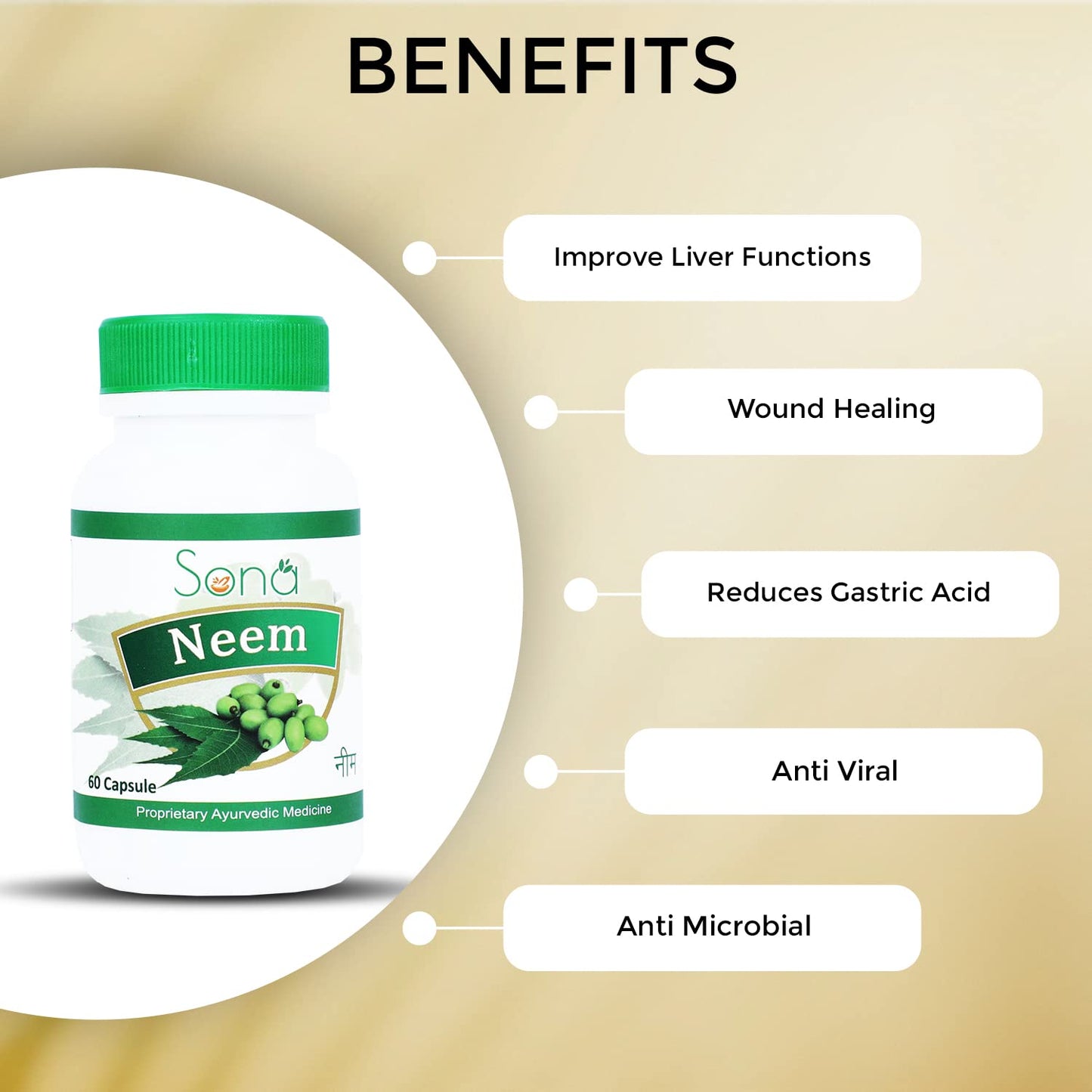 SONA HEALTH CARE NEEM EXTRACT CAPSULSES (PACK OF 2)