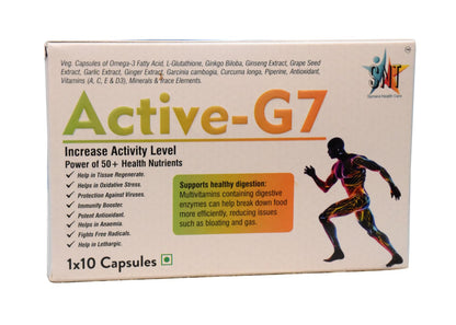 Active-G7 Multivitamin Multiminerals Antioxidants Capsule 50+Vitals Minerals Additional L-Glutatheon | 10 Capsules | Pack of 5
