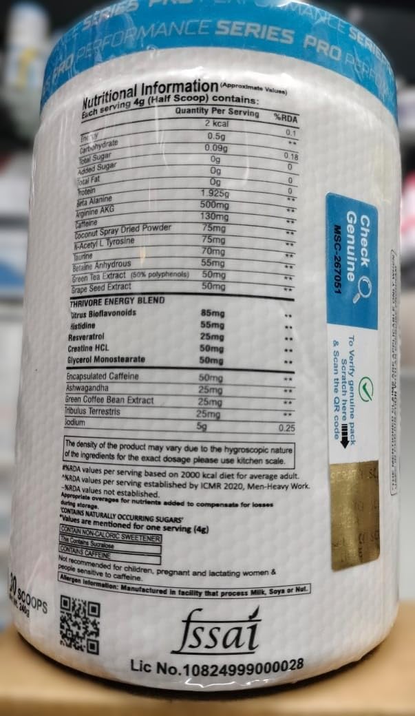 Muscle Science Ignitor NextGen+ Pre-Workout/ 30Servings, Pineapple Mango Flavor