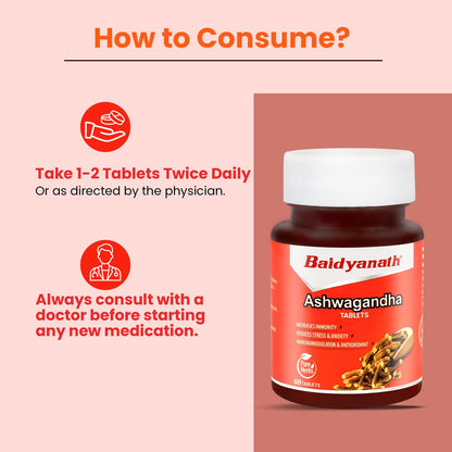 Baidyanath Ashwagandha 60 Tablets for General Wellness | Helps Release- image 5
