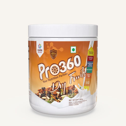 Pro360 Dry Fruits Protein Powder with Natural Dry Fruits with Immunity Boosters - Zinc, Vitamin C, Vitamin D 250g Pack