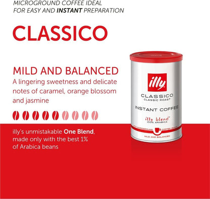 Illy Blend 100% Arabica Roasted Instant Round Coffee Tin, 95g