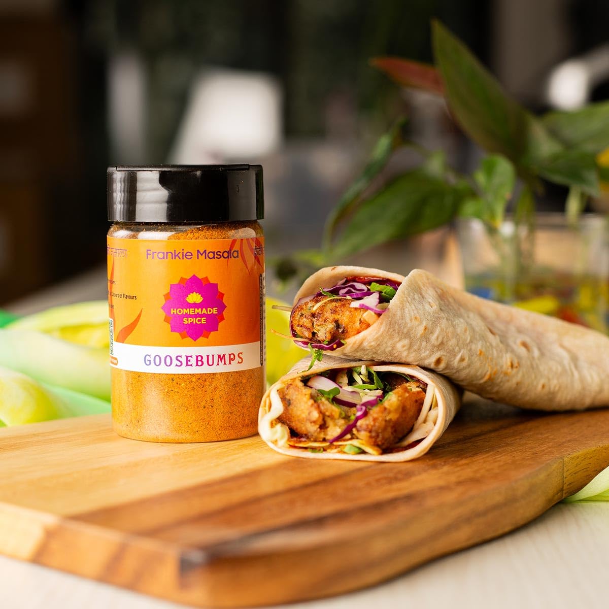 Goosebumps Frankie Masala | Wraps Burger Rolls Seasoning | 100% Natural Ingredients | Vegan Spices | Chat Masala | 90 GMS