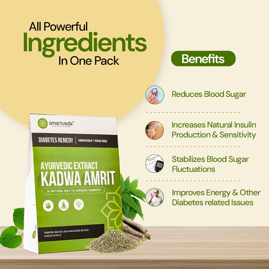 Smartveda Kadwa Amrit - Ayurvedic Diabetes Powder with 7 Potent Herbs |- image 7