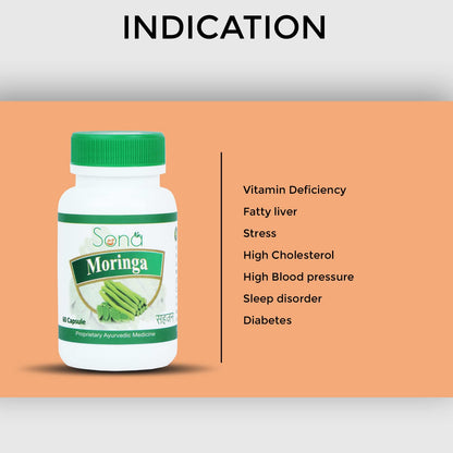 SONA HEALTH CARE MORINGA CAPSULES- 60 CAPSULES (Pack of 1)