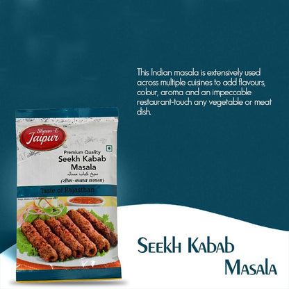 SHAAN-E JAIPUR Seekh Kabab Masala 50 Gm Each Spice Mix | Easy to Cook | Pack of 1 | Super Convenient & Cooks in Minutes