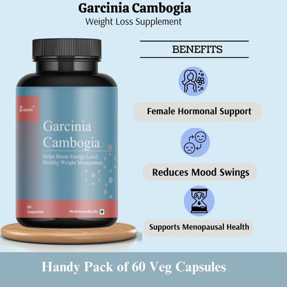 Biovencer Garcinia Cambogia-400mg | Helps Boost Energy Level | Healthy Weight Management | 60 Vegetarian Capsules
