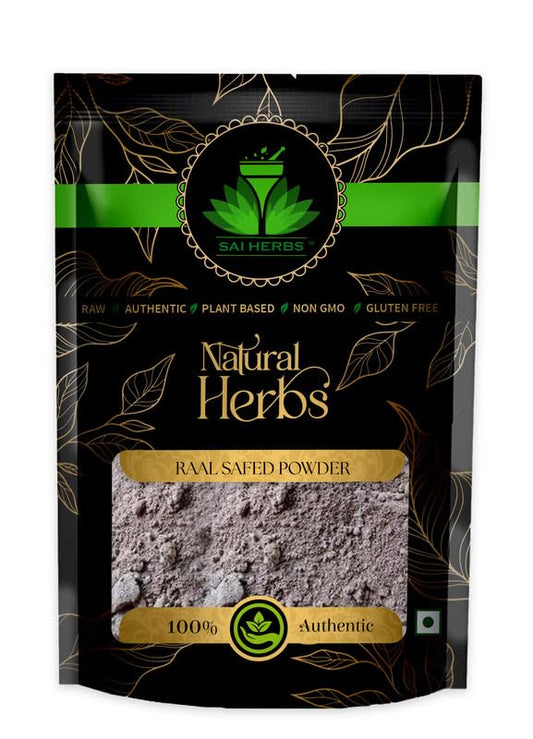 SAI HERBS Raal Safed Herbal Powder - Dammar Resin White Herbal Powder - Pure & N