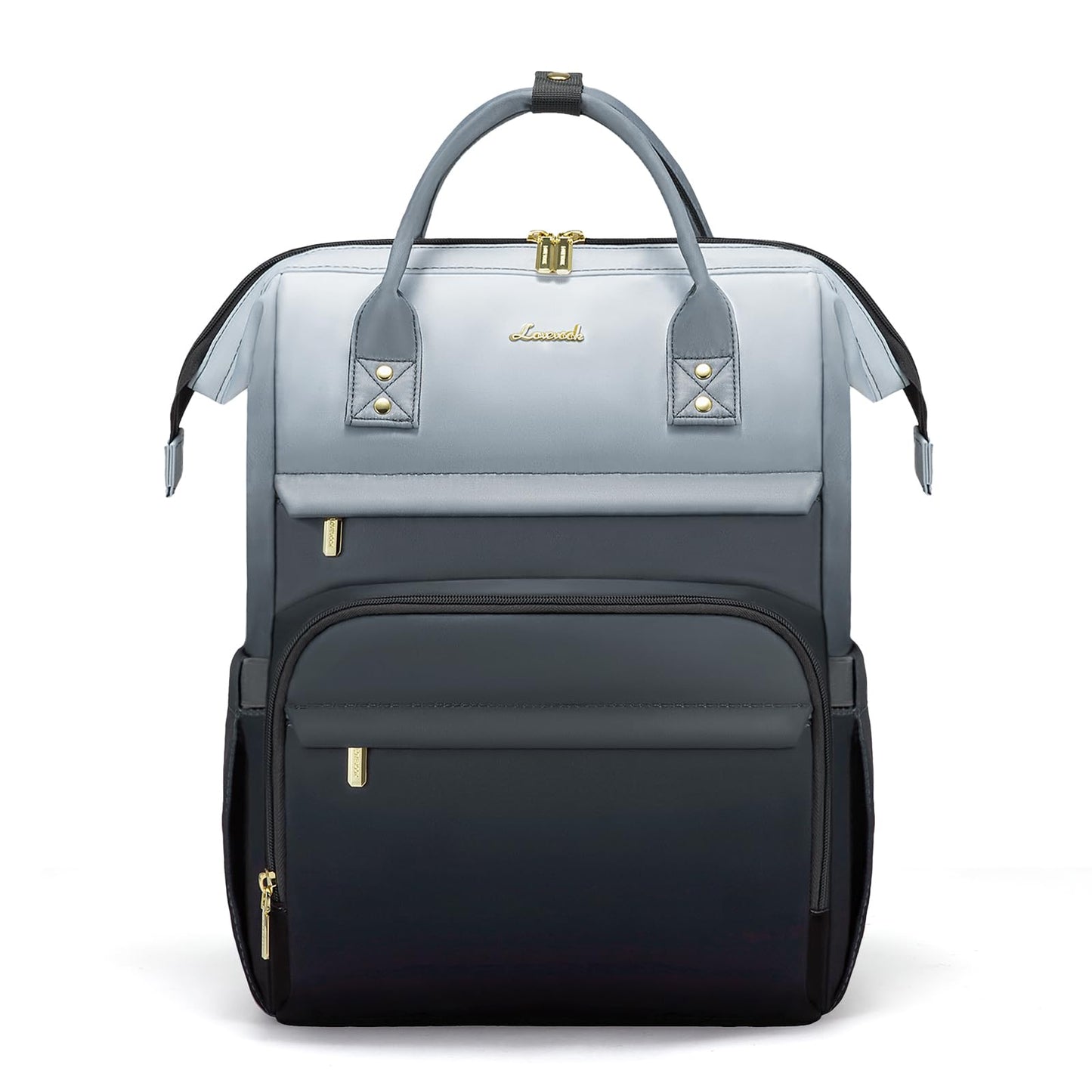 LOVEVOOK Laptop Backpack for Women, Black-white-gray Gradient, 17 Inch