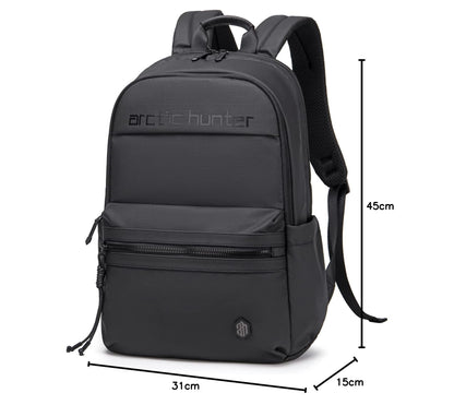 Arctic Hunter Compact Backpack for Men Women 21L One-Day-Capacity Slim 15.6" Laptop Bag Sleek Lightweight Water-resistant Small Laptop Backpack for Casual College Daypack