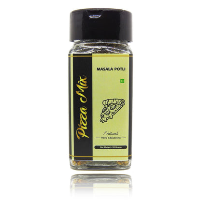 Masala Potli Dried Mixed Herbs Multipurpose Pizza Pasta Italian Seasoning for Cooking, Garnishing (Pizza & Pasta Seasoning, Sprinkle Glass Packing - 55 Grams)