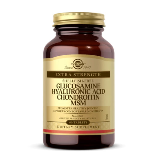 Solgar Glucosamine Hyaluronic Acid Chondroitin MSM Shellfish Free - 60 Tablets