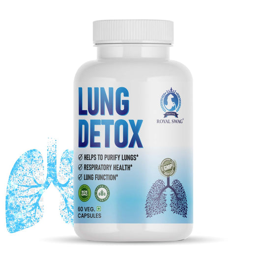 ROYAL SWAG Lung Detox Capsules For Smokers and Non-Smokers(60 Count) Cleanse and Detox Detoxify Lungs - Natural Respiratory Support Supplements For Lung Health and Detoxification