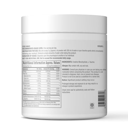 GNC Pure Micronized Creatine Monohydrate + Taurine | 250 gm | 83 Serving | Unflavoured | Instantized | Fuels Muscles | Increase Muscle Mass | Rapid Absorption | Faster Muscle Building| Lab Tested | Faster Muscle Recovery| Boost Performance | Imported
