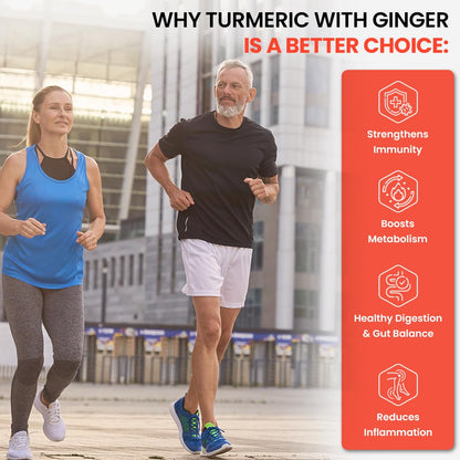 NATURYZ Turmeric + Ginger Gummies – Lung detox Supplement with 95% Curcumin & Piperine | Powerful Joint, Immunity, Respiratory & Inflammation Support | High Absorption Formula with Curcuma Longa Extract | Vegan, Non-GMO, 30 Gummies (Mix Fruit Flavour)