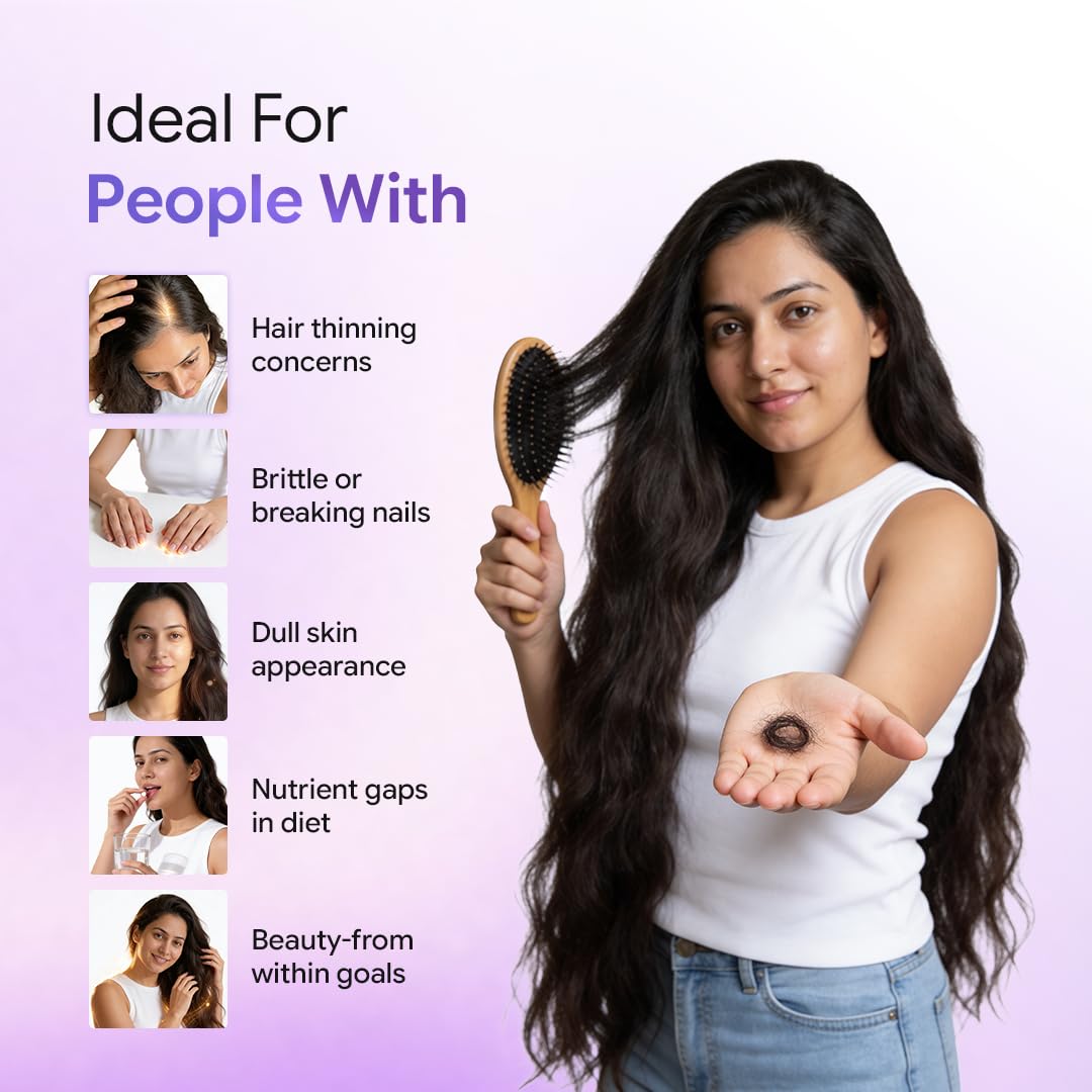 CUREFOREVER Biotin Tablets for Hair Growth, Skin & Nails – 100% RDA with Zinc, Selenium & Coconut MCT | Supplement For Healthy Hair, Nails & Skin | 90 Veg Tablets for Men & Women | 3 Months Supply | 1 Daily Dose