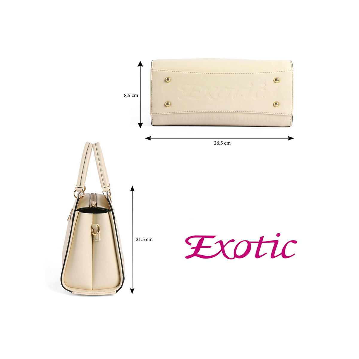 EXOTIC Premium® Unleash Your Style Hand and Sling Bag For Women's (White)
