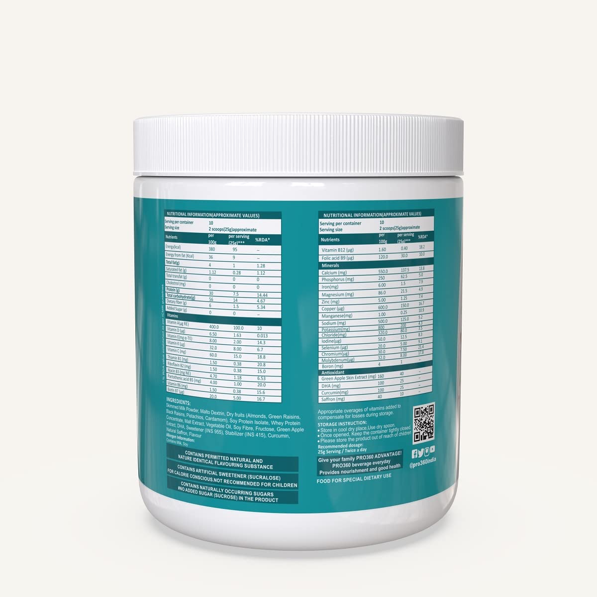 Pro360 MOM Protein Powder Nutritional Supplement for Pregnant and Lactating Mother, Complete Maternal Nutrition during Pregnancy and Breastfeeding - Dry Fruits with Saffron – 250+250g Pack of 2