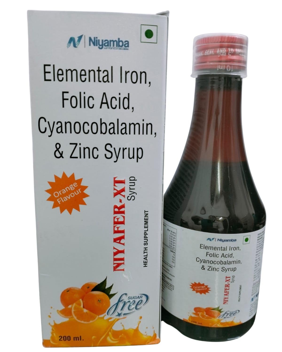 Niyamba Women Iron Folic Acid Liquid Syrup 200 ml with Multivitamin & Mineral Supplement for Hemoglobin, Energy & Daily Nutrition Support