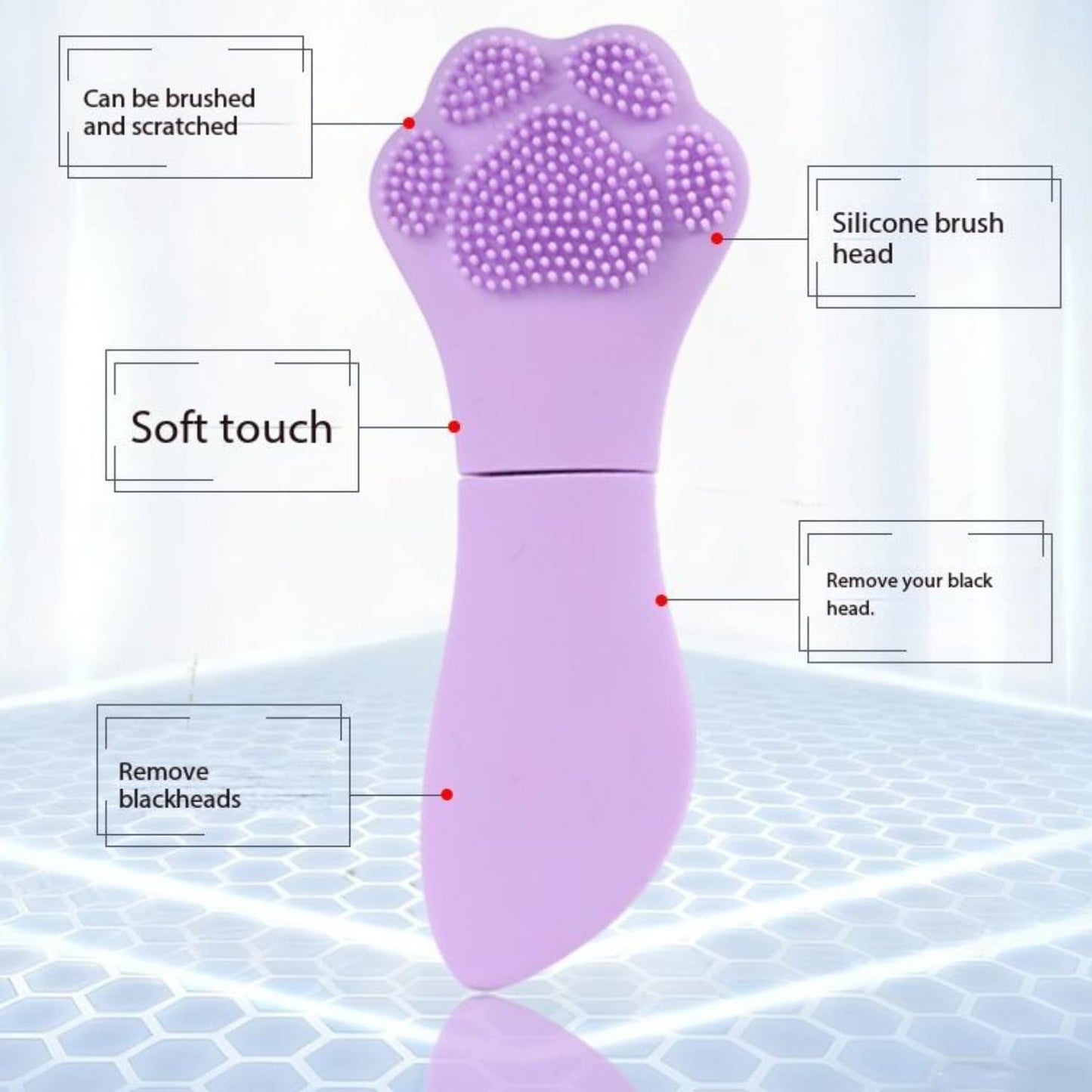MYTHOS Nose Blackhead Remover And Silicone Face Scrubber, Face Spatula, Facial Cleansing Brush, Pore Brush – Men & Women