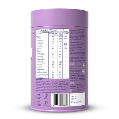 Trunativ Collagen Supplements | Advanced Japanese Marine Collagen Powder for Women & Men | Type 1 and 3 Hydrolyzed Peptides | Supplement with Hyaluronic Acid | Supports Skin Glow, Hair Growth, and Nail Strength | Blueberry Lavender (200g)