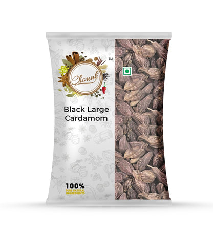 Chounk Black Cardamom | Natural Big Cardamom Bold Aroma & Flavor | Moti Elaichi Whole | Badi Elaichi Whole No Artificial Colors and No Preservatives - 50 Grams