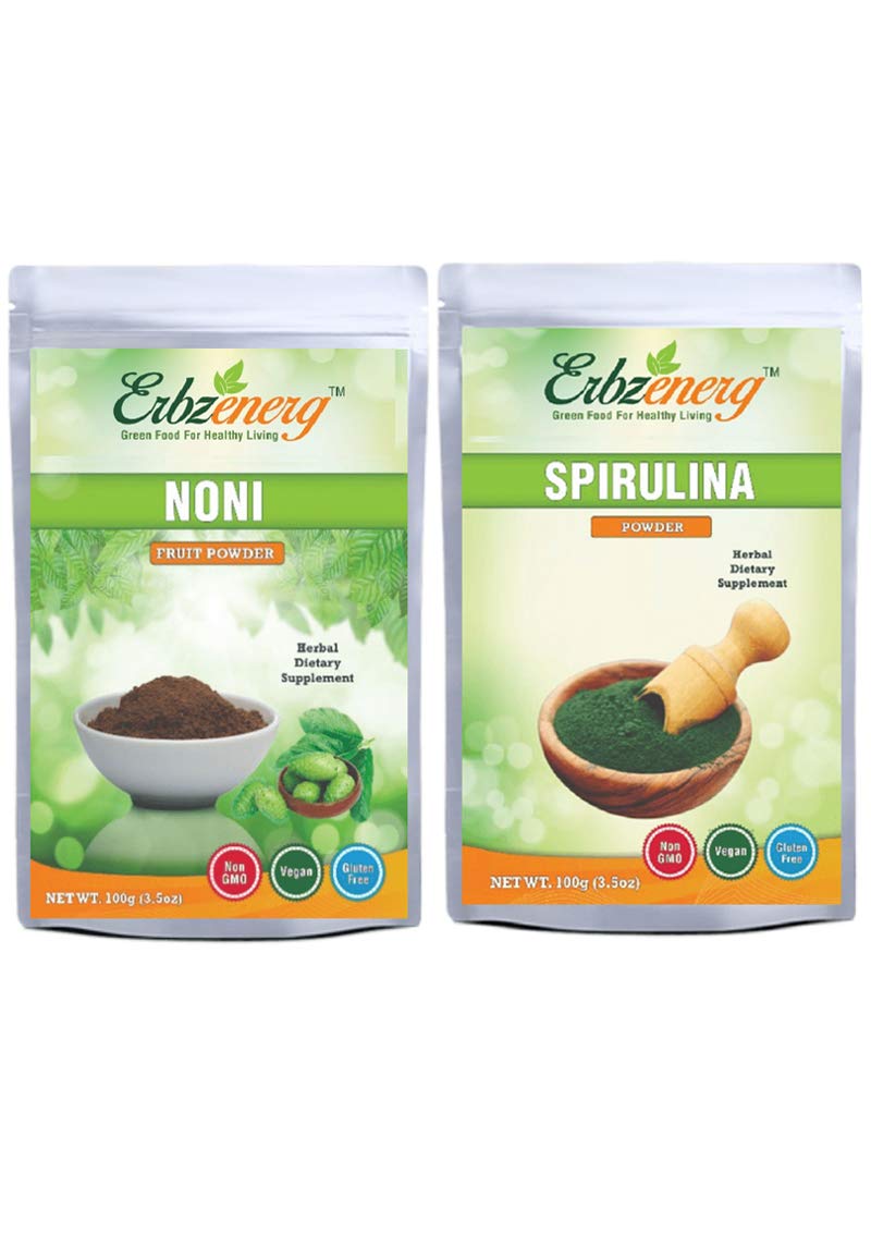 ERBZENERG® Noni powder(100g) and Spirulina Powder(100g)