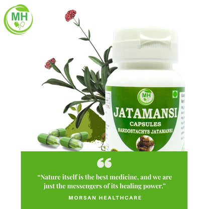 MORSAN HEALTHCARE | Jatamansi Capsules 500mg – 60 Count | Vegetarian | Plant-Based | Herbal Supplement | No Artificial Additives | Gluten-Free | Organic (pack of 1)