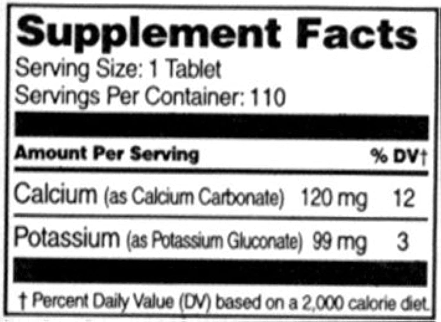 21ST Century POTASSIUM 595mg 110 TABS