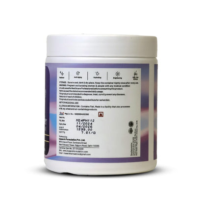 Nutrivana Marine Collagen Powder for Women & Men | Hydrolyzed Collagen Supplements with High Protein for Skin with Vitamin C & Biotin, Collagen Peptides | For Glowing, Youthful Skin | Orange Flavour (210g)