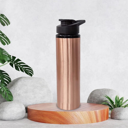 Heart Home Copper Water Bottle with Sipper | BPA Free & Non-Toxic | Leakproof, Durable & Lightweight | With Added Health Benefits of Copper | Ergonomic Design & Easy to Clean | 750 ML