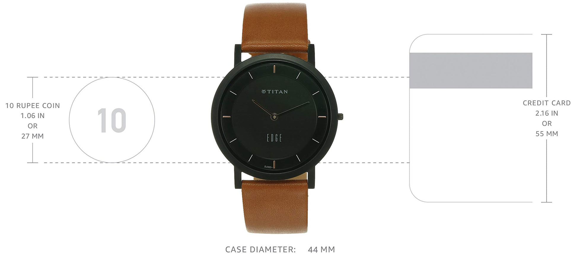 Titan Edge Analog Black Dial Men's Watch NM1595NL03/NN1595NL03- image 3