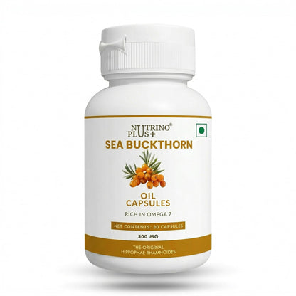 Hippophae Rhamnoides Oil Capsules 500mg | Natural BPH & Urinary Flow Support | Sea Buckthorn Extract | Complete Omega 3 6 7 9 | Prostate Supplement for Men | 30 Softgels