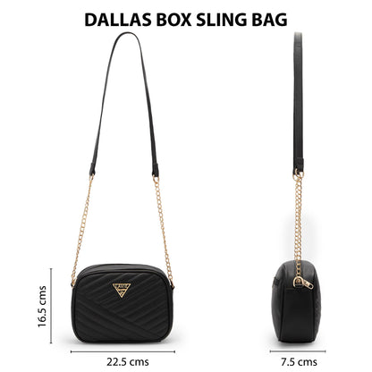 Lavie Signature Dallas Woman's Box Crossbody Sling Bag | Ladies Purse Handbag | Gift for Women