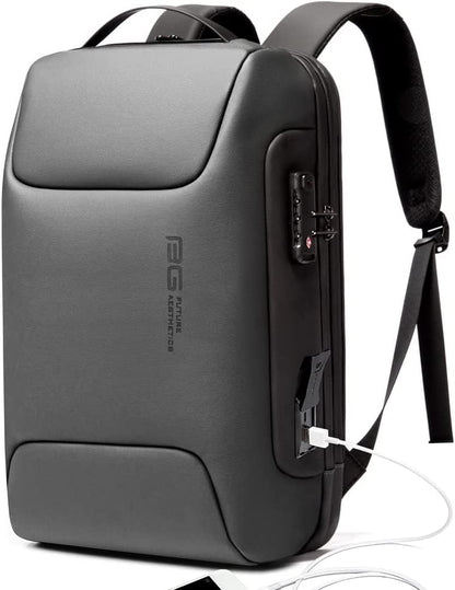 BROGBUS New Anti Thief Laptop Bag Backpack Fits for 15.6 inch Laptop Backpack Multifunctional Backpack WaterProof for Business Shoulder Bags (Grey)