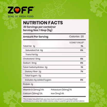 Zoff Coriander Powder - Dhaniya Powder - Aromatic & Fresh Cool Grinding Technology - Natural & Pure – 200grams