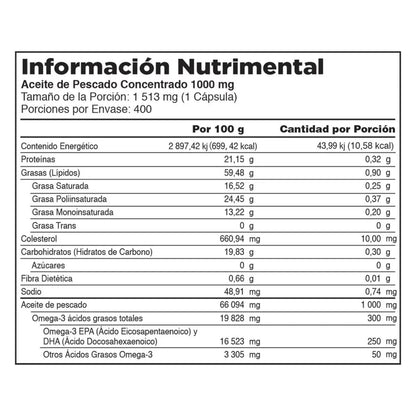 Kirkland Signature Natural Fish Oil Concentrate with Omega-3 Fatty Acids, 400 Softgels, 1000mg