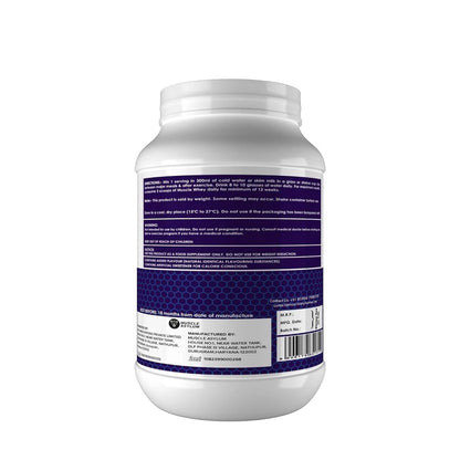 Muscle Asylum Premium Whey Protein | 1kg, 25 Servings | Kesar Pista | W- image 2