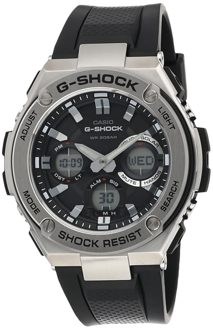 Casio G-Shock GST-S110-1ADR Analog-Digital Black Dial Men Watch Black Resin Strap (G609)