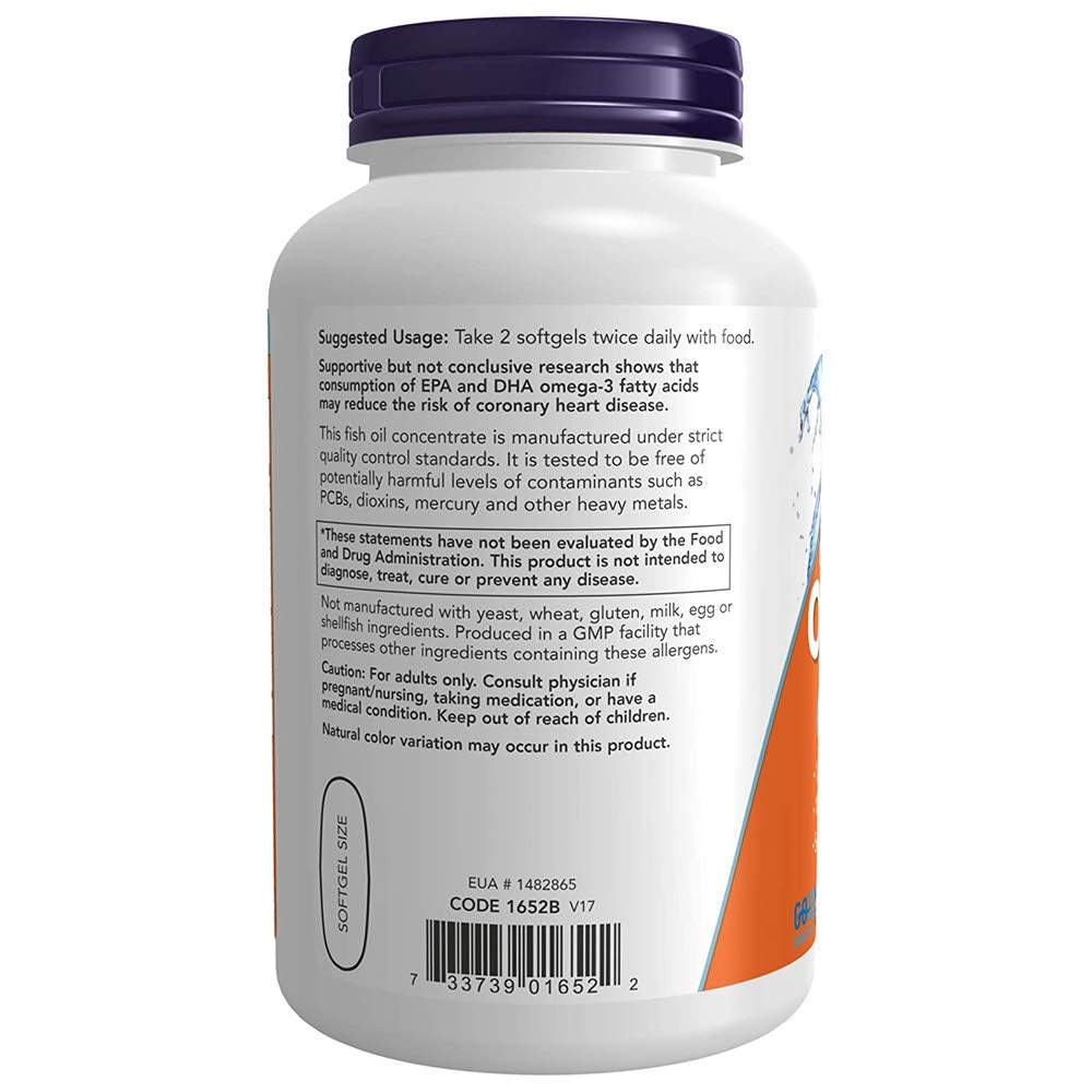 Now Foods, Omega-3, Cardiovascular Support, Pack of 200 Softgels- image 6